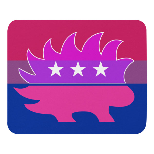 Libertarian Porcupine - LGBTQ - Bisexual Mouse pad - Proud Libertarian - Logik Reks