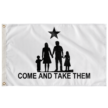 Come and Take Them - Anti-war Single Sided Flag - Proud Libertarian - Anarchochristian