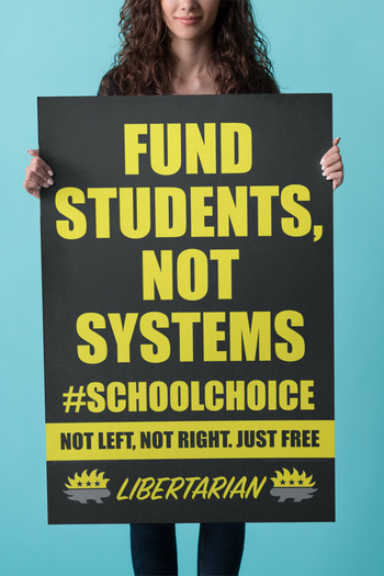 Fund Students not Systems - Profits for Protests Adult Sign (24