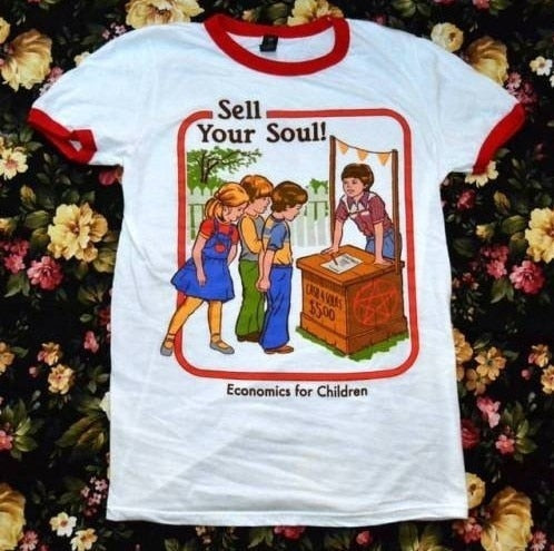 Sell Your Soul Ringer Tee by White Market