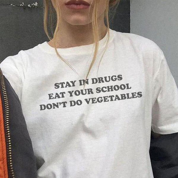 "Stay in drugs Eat Your School" Tee by White Market - Proud Libertarian - White Market