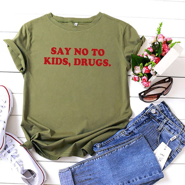 "Say No To Kids, Drugs" Tee by White Market