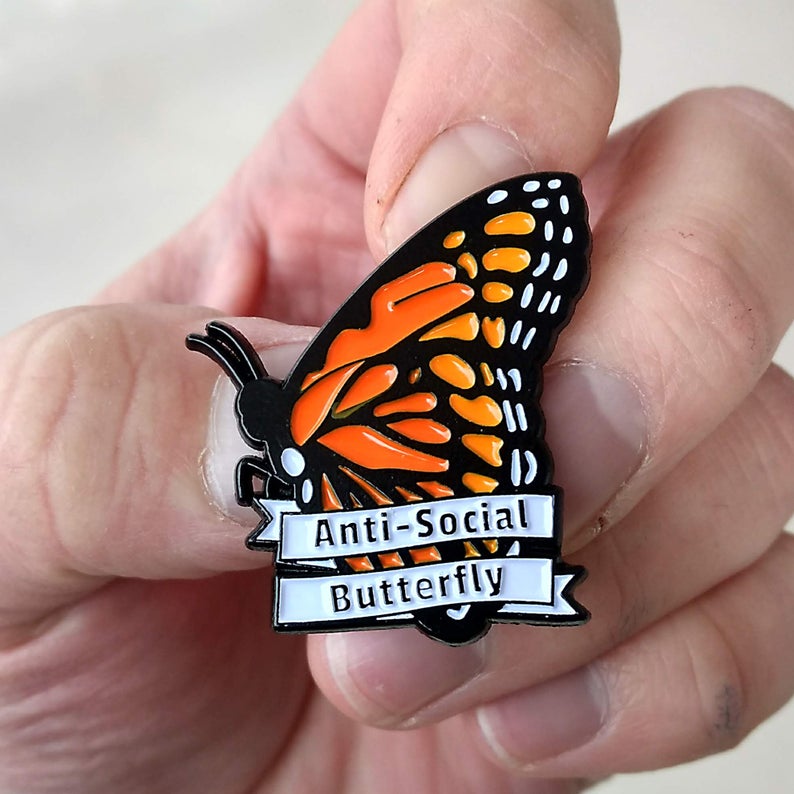 "Antisocial Butterfly" Pin by White Market