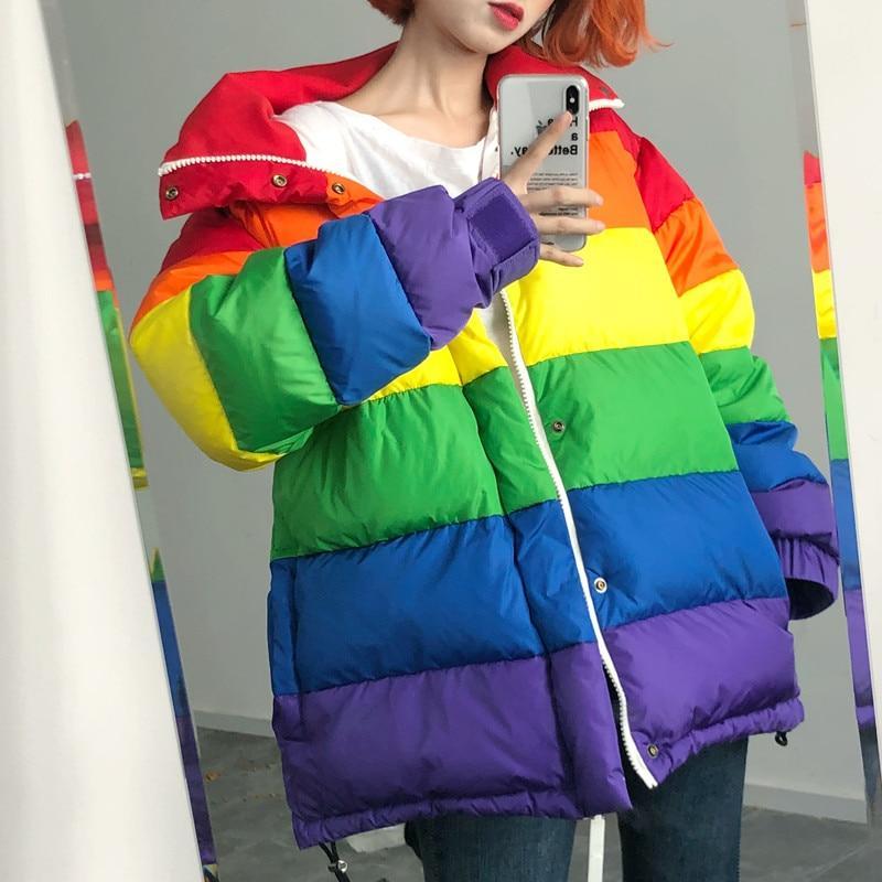 Rainbow Down Jacket by White Market - Proud Libertarian - White Market