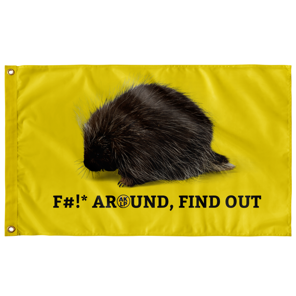 F#!* Around and Find Out Single Sided Flag Alaska LP - Proud Libertarian - Alaska Libertarian Party