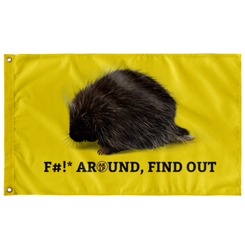F#!* Around and Find Out Single Sided Flag Alaska LP - Proud Libertarian - Alaska Libertarian Party
