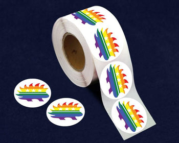 Rainbow LGBTQ Porcupine Libertarian Sticker Roll (Bulk) - Proud Libertarian - Fundraising for a Cause