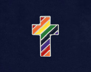 Rainbow Cross Pins by Fundraising For A Cause - Proud Libertarian - Fundraising For A Cause