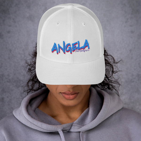 Angela For Congress Trucker Cap - Proud Libertarian - Angela Pence