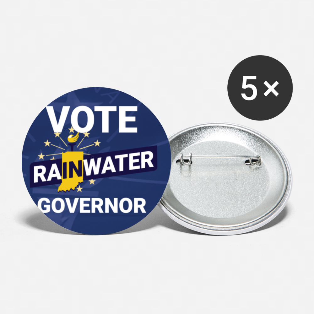 VOTE Rainwater Governor Buttons (Blue) small 1'' (5-pack) - Proud Libertarian - Donald Rainwater