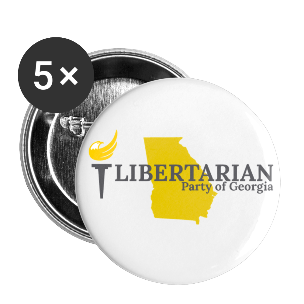 Libertarian Party of Georgia Buttons large 2.2'' (5-pack) - Proud Libertarian - Libertarian Party of Georgia