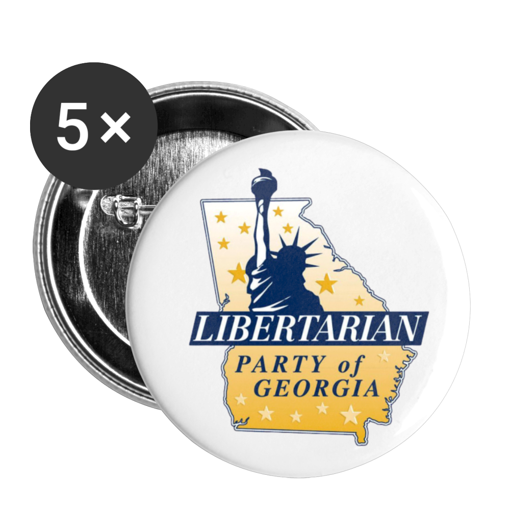 Libertarian Party of Georgia Buttons large 2.2'' (5-pack) - Proud Libertarian - Libertarian Party of Georgia