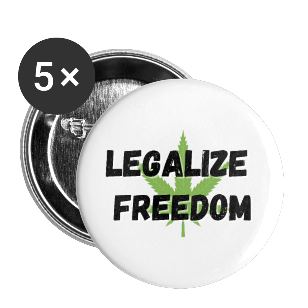 Legalize Freedom Buttons large 2.2'' (5-pack) - Proud Libertarian - Libertarian Party of Georgia