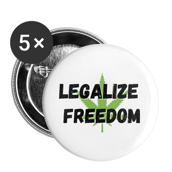Legalize Freedom Buttons large 2.2'' (5-pack) - Proud Libertarian - Libertarian Party of Georgia