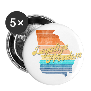 Legalize Freedom Georgia Buttons large 2.2'' (5-pack) - Proud Libertarian - Libertarian Party of Georgia