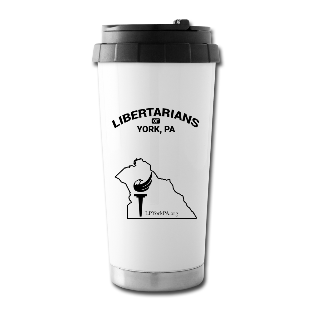 Libertarians of York PA Travel Mug - Proud Libertarian - Libertarian Party of Pennsylvania - York