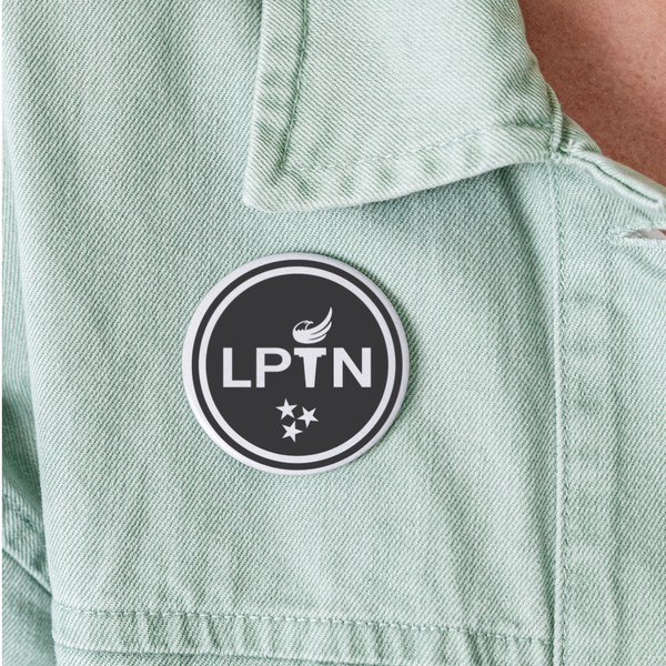 LPTN (Gray) Buttons large 2.2'' (5-pack) - Proud Libertarian - Libertarian Party of Tennessee