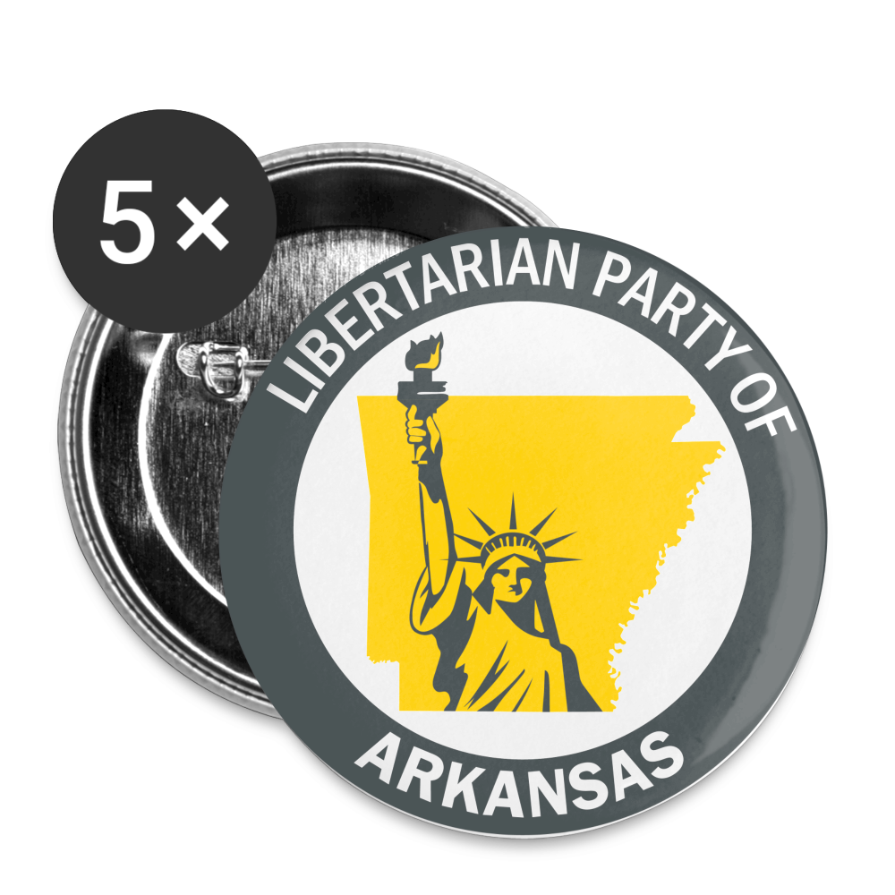 LP Arkansas Buttons small 1'' (5-pack) - Proud Libertarian - Libertarian Party of Arkansas