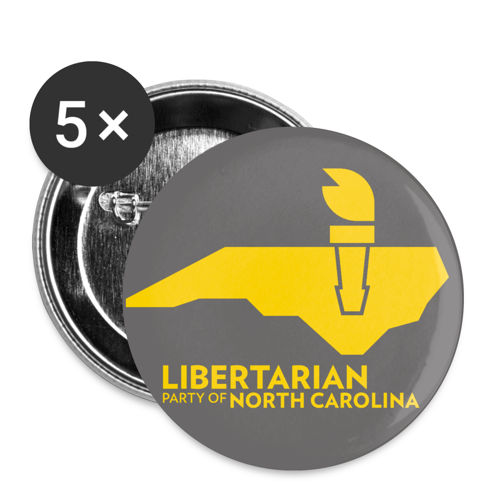 LPNC Buttons small 1'' (5-pack) - Proud Libertarian - Libertarian Party of North Carolina