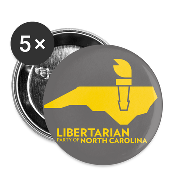 LPNC Buttons small 1'' (5-pack) - Proud Libertarian - Libertarian Party of North Carolina