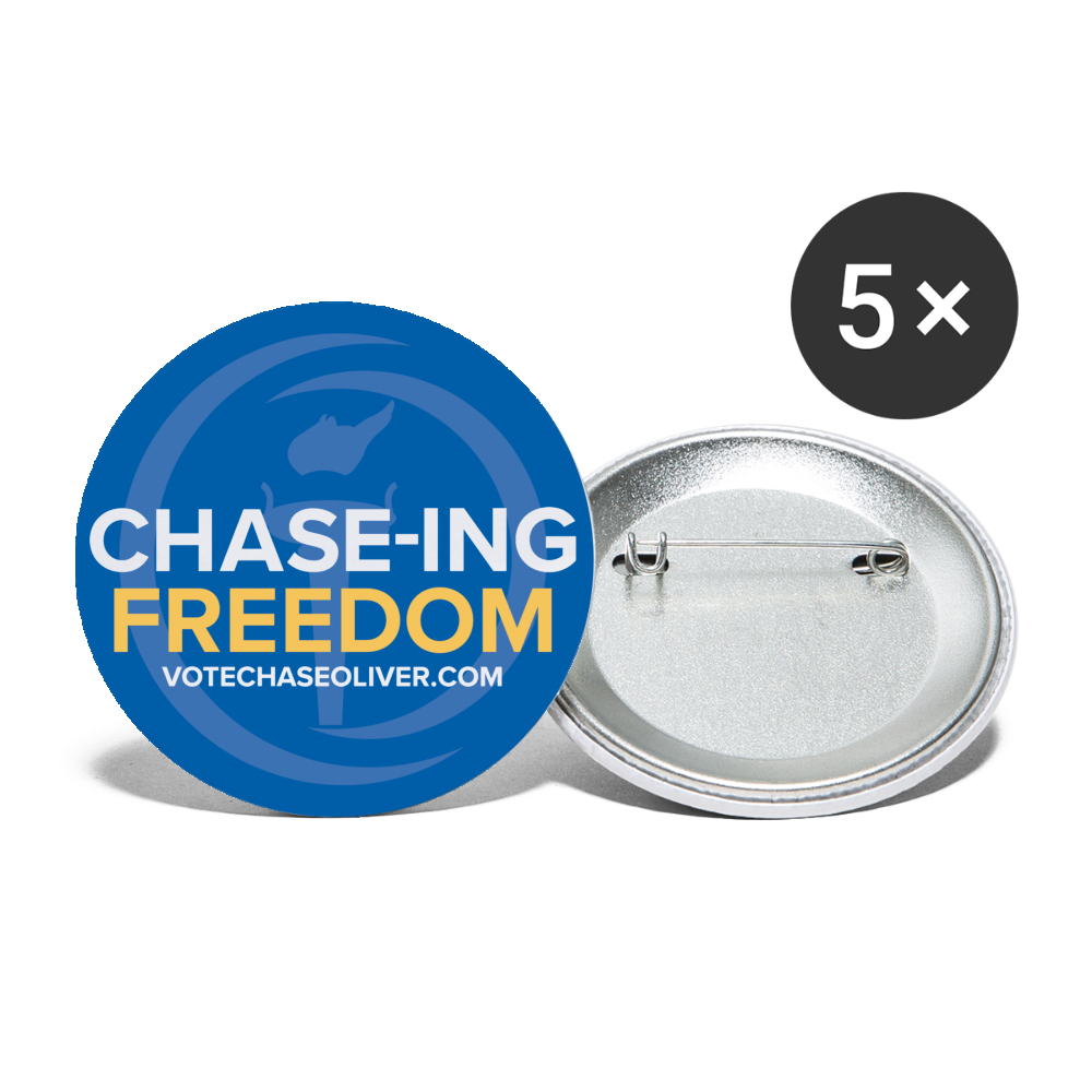 Chase-ing Freedom Chase Oliver for President Buttons large 2.2'' (5-pack) - white