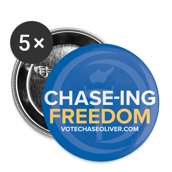Chase-ing Freedom Chase Oliver for President Buttons large 2.2'' (5-pack) - white