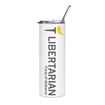LP Alabama Stainless steel tumbler - Proud Libertarian - Libertarian Party of Alabama