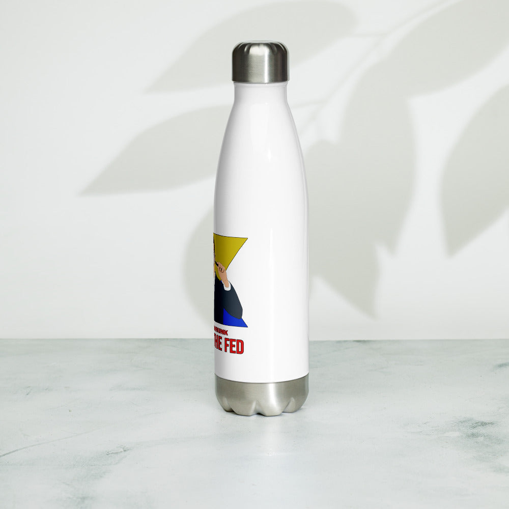 Honey I Shrunk the Fed Stainless Steel Water Bottle - Proud Libertarian - Hunter Wynn Designs