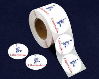 Statue of Liberty Libertarian Sticker Roll (Bulk) - Proud Libertarian - Fundraising for a Cause