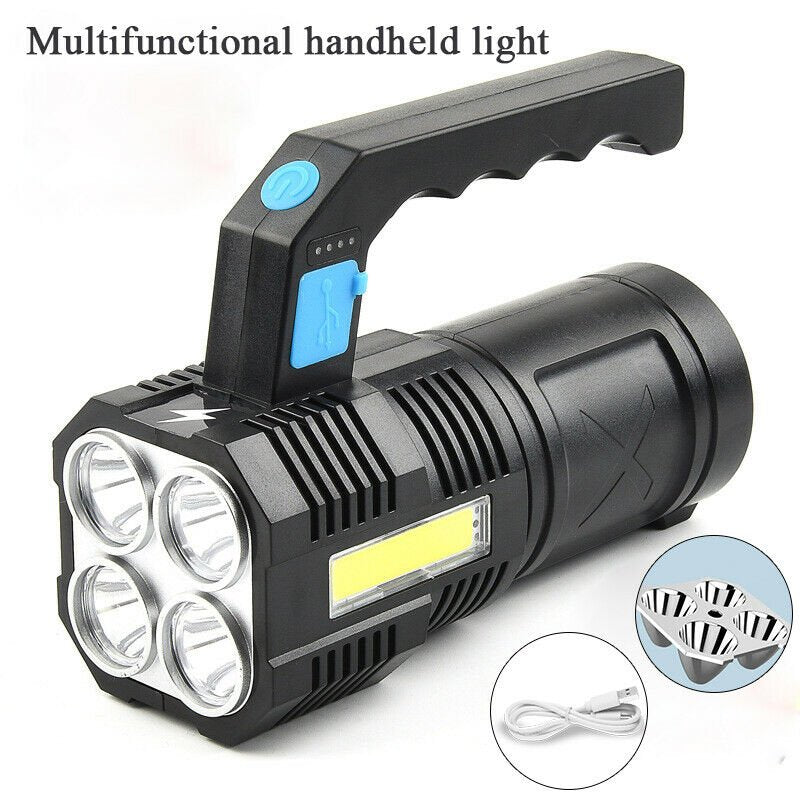 Super Bright 1200000LM Powerful Flashlight USB Rechargeable Zoom Torch Work  Lamp
