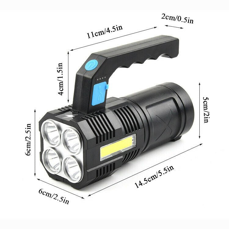 Super Bright 12000000LM LED Torch Flashlight USB Rechargeable Spotlight by Plugsus Home Furniture - Proud Libertarian - Plugsus Home Furniture