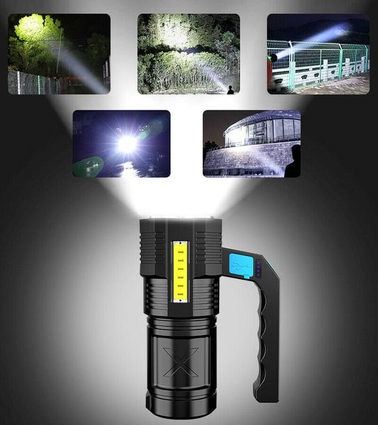 Super Bright 12000000LM LED Torch Flashlight USB Rechargeable Spotlight by Plugsus Home Furniture - Proud Libertarian - Plugsus Home Furniture