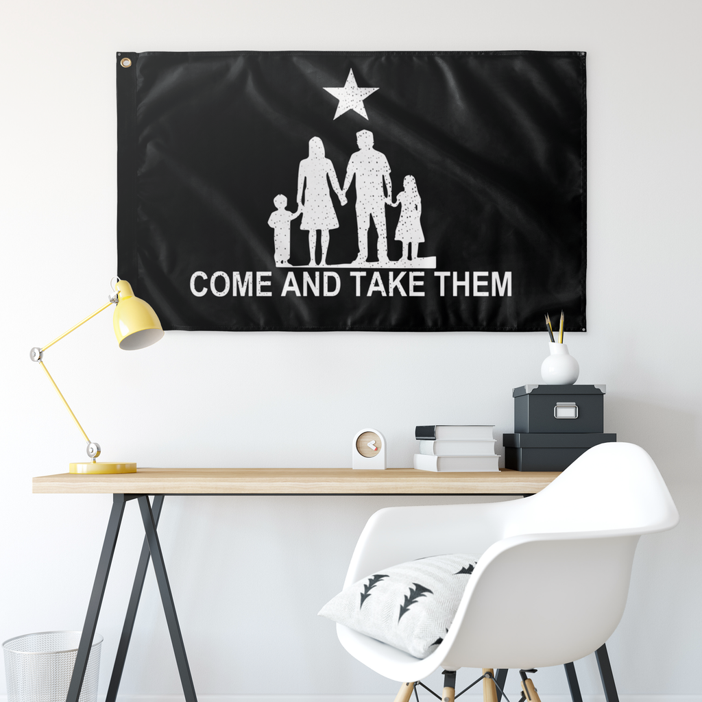 Come and Take Them - Anti-war Single Sided Flag - Proud Libertarian - Anarchochristian