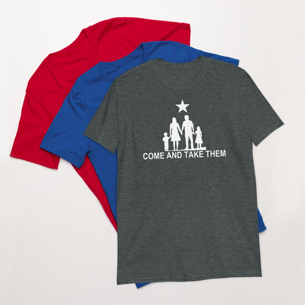 Come and Take them Anti-War Short-Sleeve Unisex T-Shirt - Proud Libertarian - AnarchoChristian