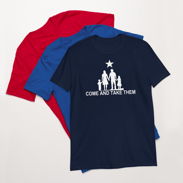 Come and Take them Anti-War Short-Sleeve Unisex T-Shirt - Proud Libertarian - AnarchoChristian