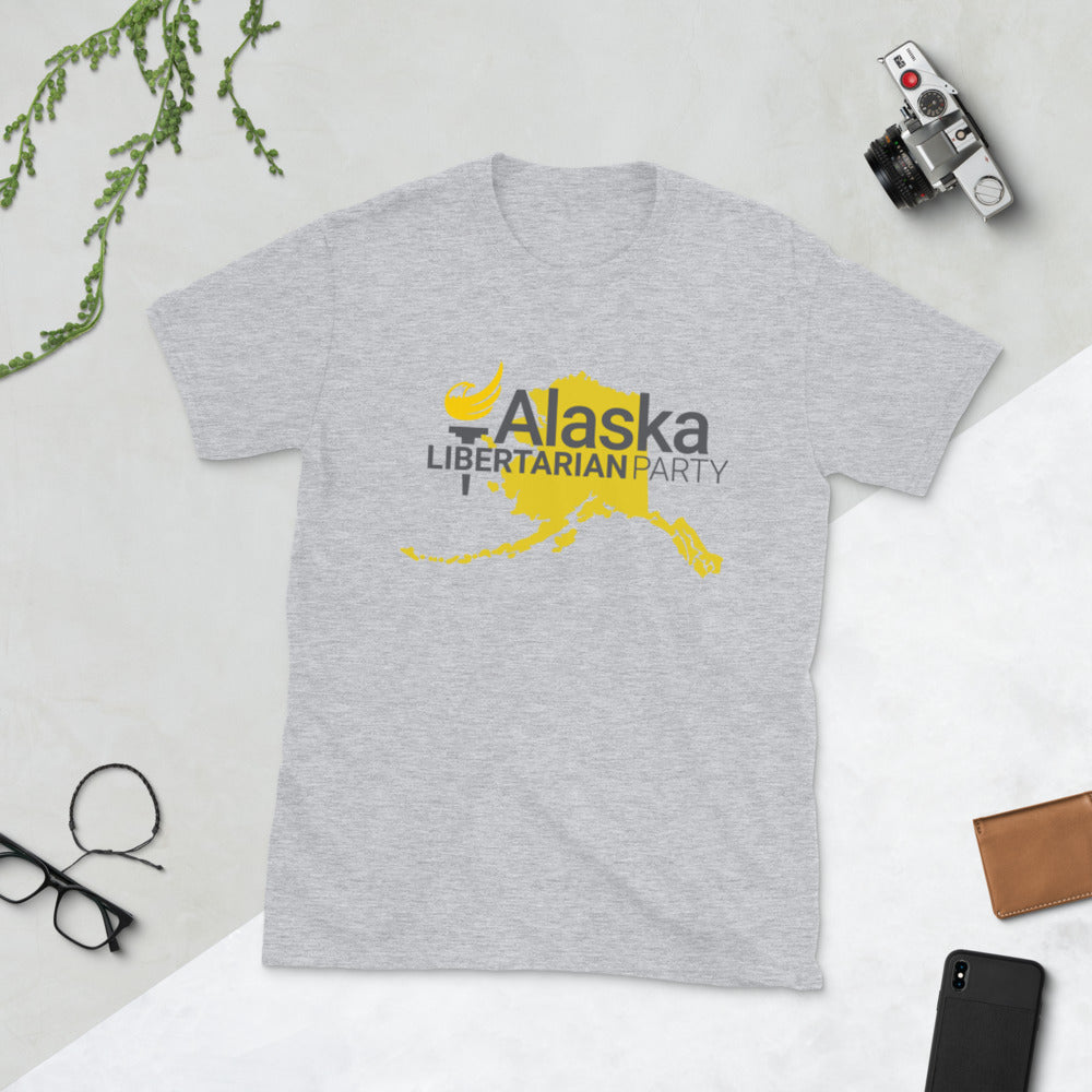 Alaska Libertarian Party Short-Sleeve Unisex T-Shirt - Proud Libertarian - Alaska Libertarian Party