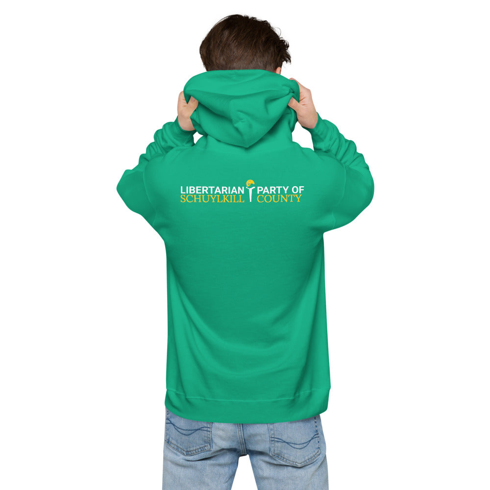 LP Porcupine - Schuylkill County, Pennsylvania Unisex fleece hoodie - Proud Libertarian - Proud Libertarian