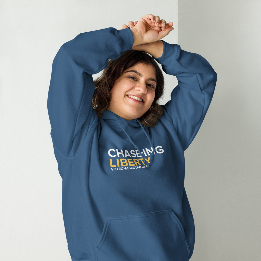 Chase-ing Liberty - Chase Oliver for President Unisex Hoodie - Proud Libertarian - Chase Oliver