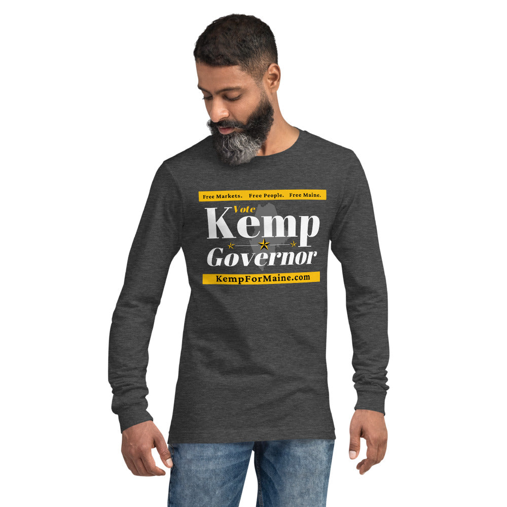 Harrison Kemp for Governor Long Sleeve Tee - Proud Libertarian - Kemp for Maine