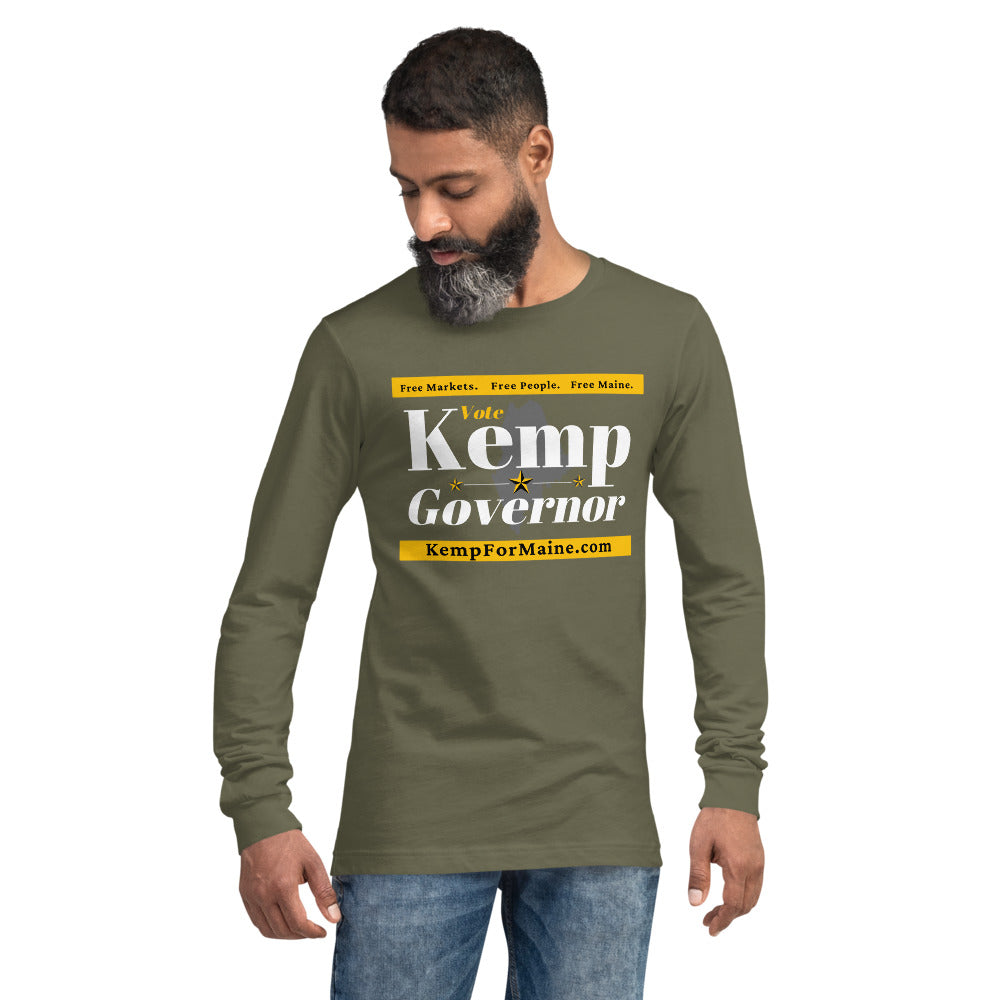 Harrison Kemp for Governor Long Sleeve Tee - Proud Libertarian - Kemp for Maine
