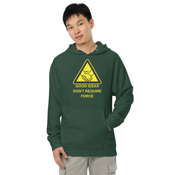 Good Ideas Don't Require Force Unisex midweight hoodie - Proud Libertarian - The Brian Nichols Show