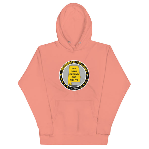 Libertarian Party of Alabama - We Dare Defend our Rights Unisex Hoodie - Proud Libertarian - Libertarian Party of Alabama