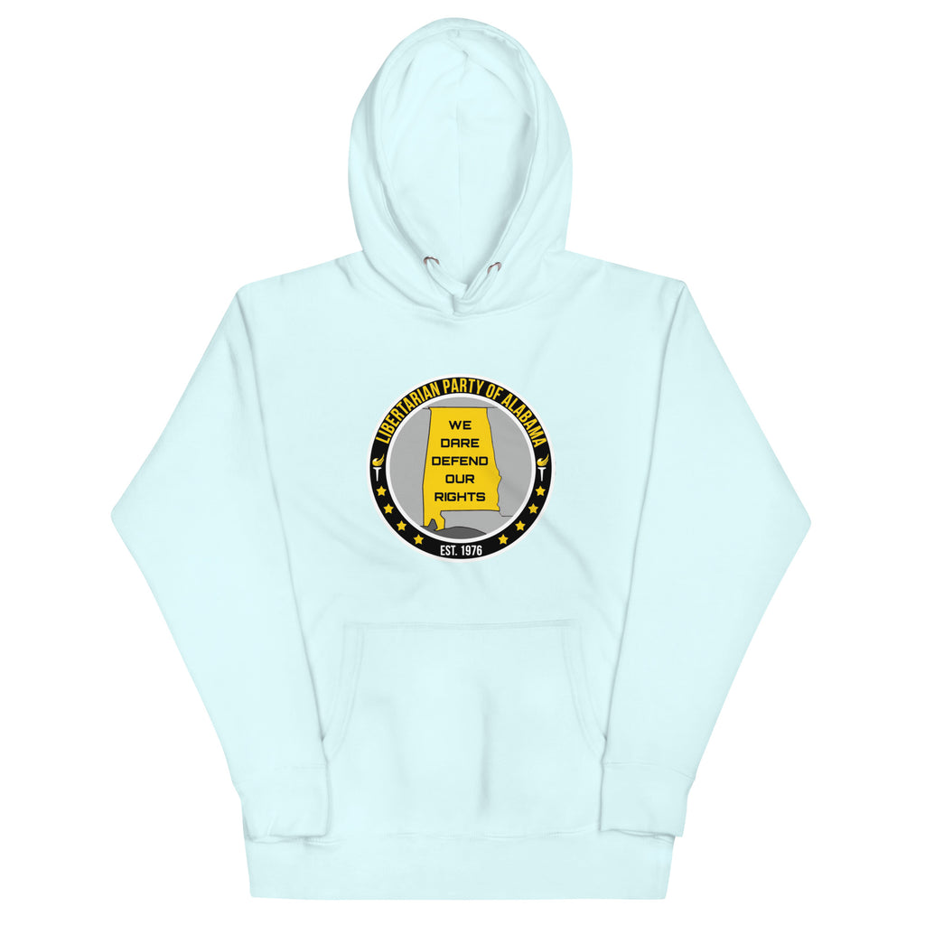 Libertarian Party of Alabama - We Dare Defend our Rights Unisex Hoodie - Proud Libertarian - Libertarian Party of Alabama