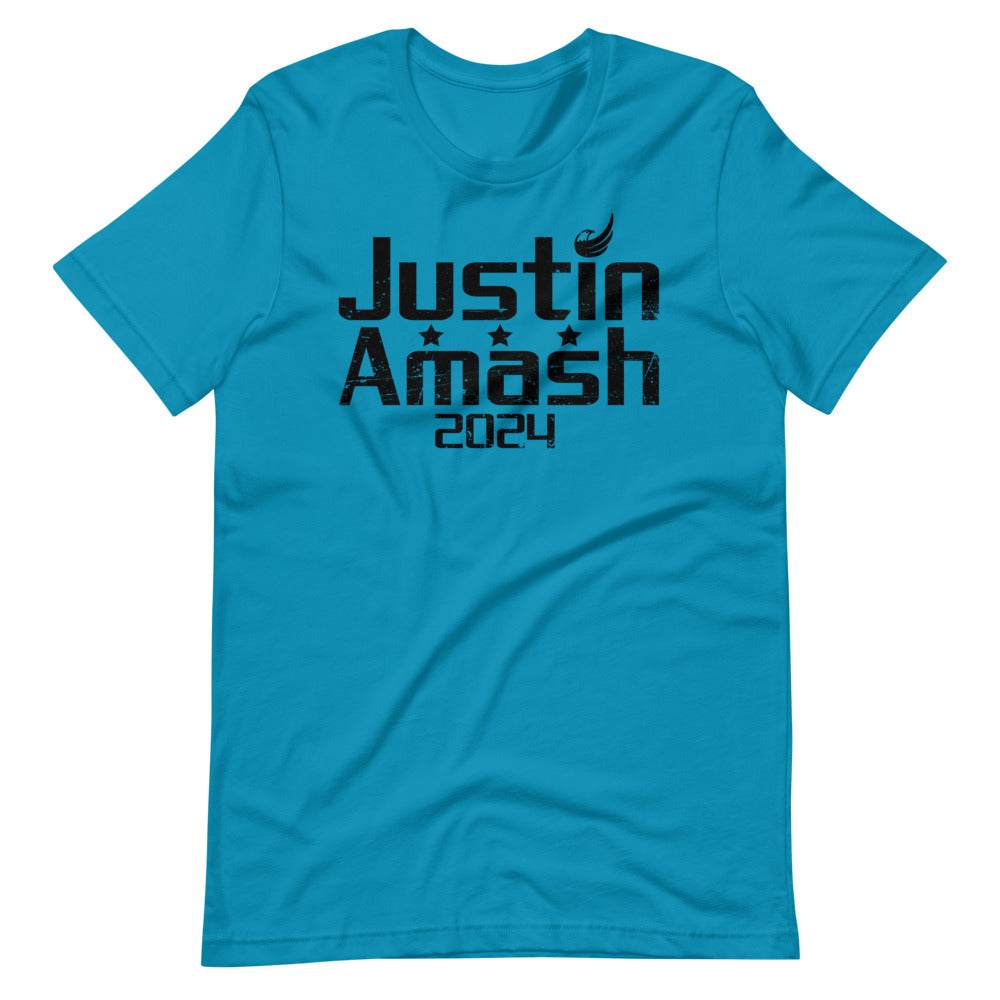 Justin Amash 2024 Short-Sleeve Unisex T-Shirt - Proud Libertarian - Libertarian Frontier