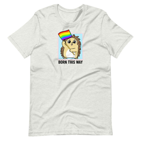 Born This Way LGBT Pride Cartoon Porcupine Short-Sleeve Unisex T-Shirt - Proud Libertarian - Cartoons of Liberty