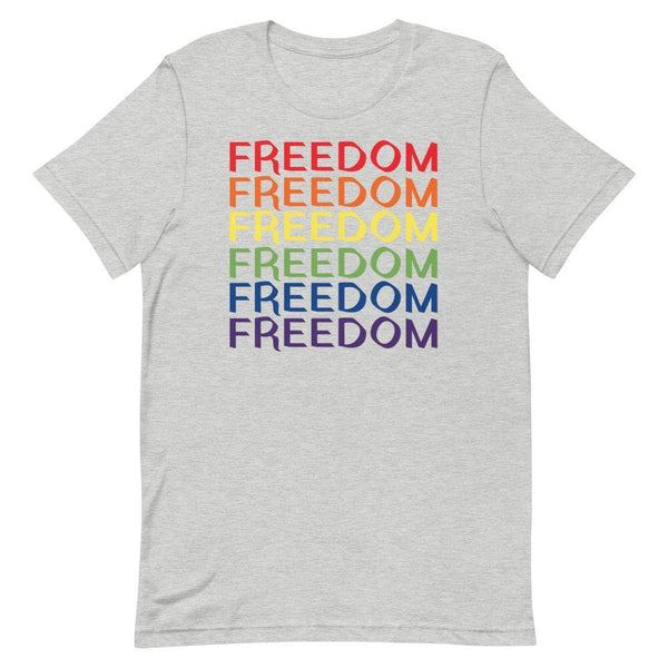 FREEDOM (LGBTQ PRIDE) Short-Sleeve Unisex T-Shirt - Proud Libertarian - Proud Libertarian