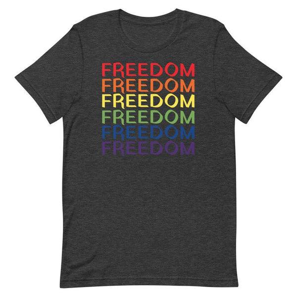 FREEDOM (LGBTQ PRIDE) Short-Sleeve Unisex T-Shirt - Proud Libertarian - Proud Libertarian