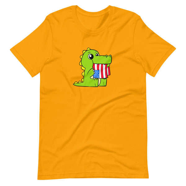 Tasty Freedom Cartoon Short Sleeve Unisex T-Shirt - Proud Libertarian - Cartoons of Liberty
