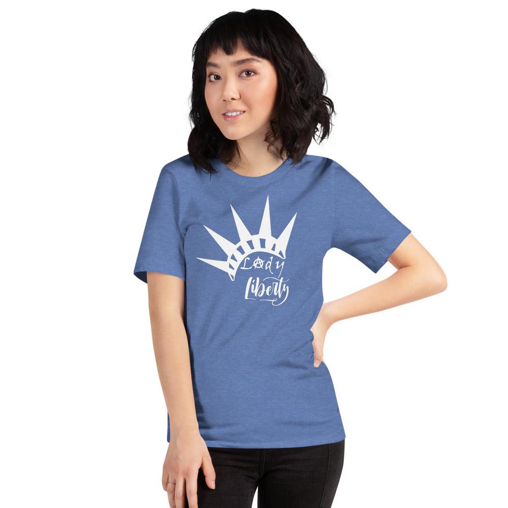 Lady Liberty Short-Sleeve Unisex T-Shirt - Proud Libertarian - Rachael Revolution
