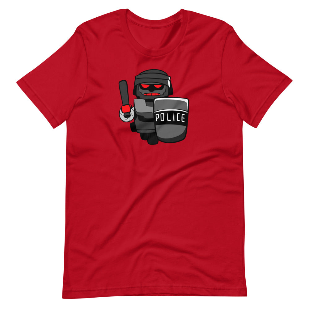 InHuman Police Robot Short-Sleeve Unisex T-Shirt - Proud Libertarian - Proud Libertarian